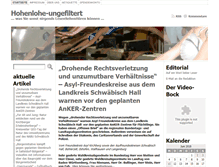 Tablet Screenshot of hohenlohe-ungefiltert.de